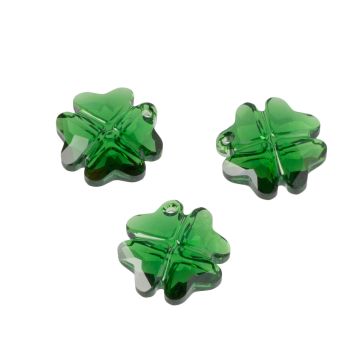 Swarovski clover dark moss green 19mm