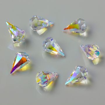 Swarovski raindrop crystal AB 14mm