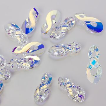 Swarovski infinity pendant crystal AB 18mm