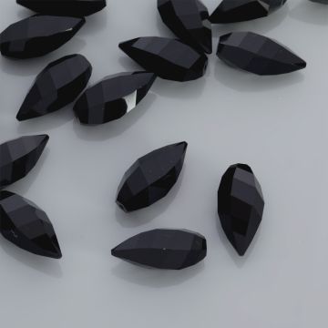 Swarovski twisted drop jet 20mm