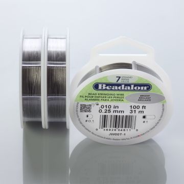 Beadalon linka powlekana 31m 0.25mm grey color