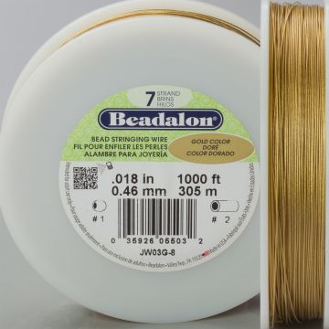 Beadalon linka powlekana 0.46mm gold color