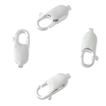 Zapięcie posrebrzane karabińczyk LC3 13,6mm