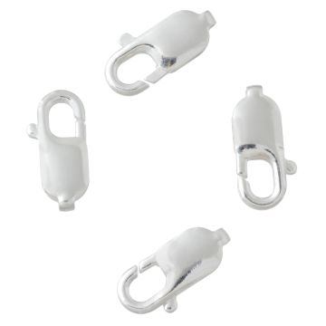 Zapięcie posrebrzane karabińczyk LC4 16,1mm