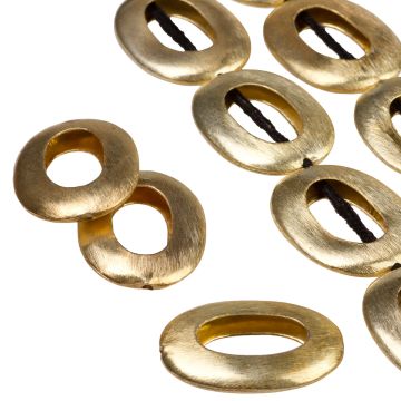 Owale wycięte satynowe kolor złoty 35x25mm