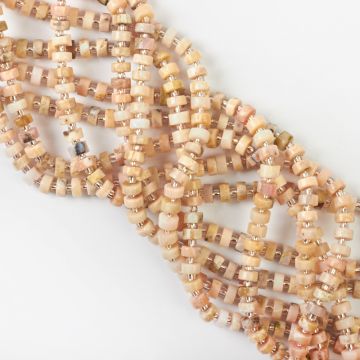 Opal różowy krążek 3x6,5mm