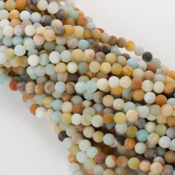 Amazonit kulki matowe 6,5mm - na sznury Amazonit kulki matowe 6,5mm - na sznury