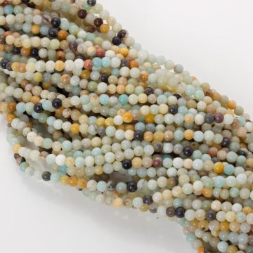 Amazonit kulka gładka 4,5mm - na sznurze Amazonit kulka gładka 4,5mm - na sznurze