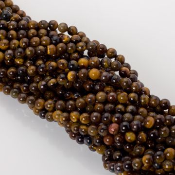 Tygrysie oko kulka gładka 6,5mm Tygrysie oko kulka gładka 6,5mm