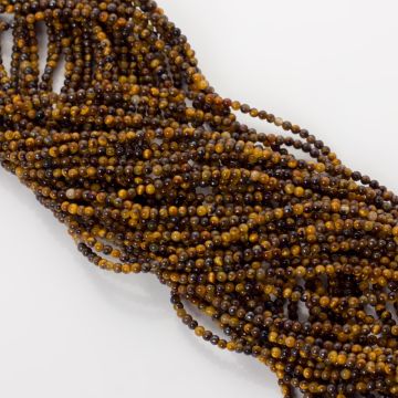 Tygrysie oko kulki gładkie 2,5mm