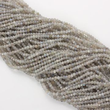 Labradoryt oponka fasetowana 3x2mm