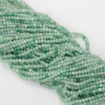 Amazonit kulki fasetowane 3mm