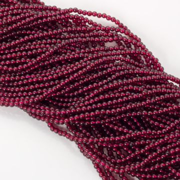 Granat kulki gładki 3-3,5mm