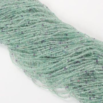 Zielony fluoryt kulki fasetowane 2mm