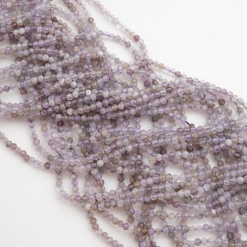 Ametyst kulka fasetowana 2,5mm
