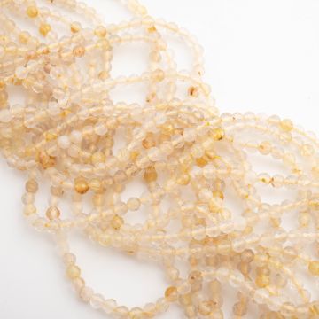 Kwarc z rutylem kulki fasetowane 3.5 mm