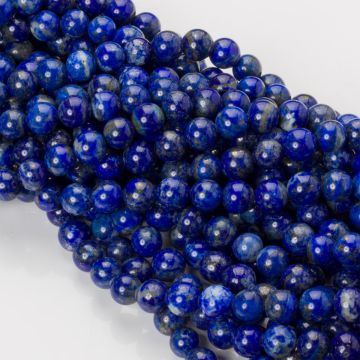Lapis lazuli kulki gładkie 8mm niebieski Lapis lazuli kulki gładkie 8mm niebieski