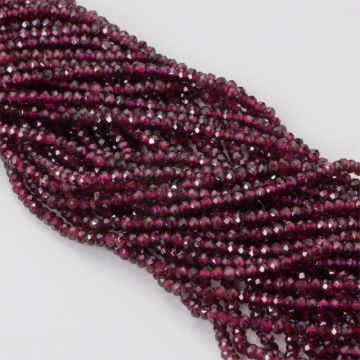 Granat oponka fasetowana 2x3mm