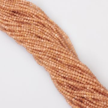 Kamień słoneczny kulki fasetowane 2,5mm