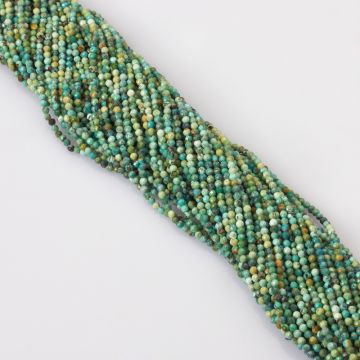 Turkus afrykański kulki fasetowane 2mm
