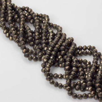 Piryt oponka fasetowana 3x3.5 mm Piryt oponka fasetowana 3x3.5 mm