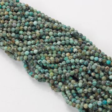 Turkus afrykański kulki fasetowane 4mm