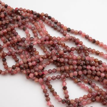Rodonit kulka fasetowana 4mm