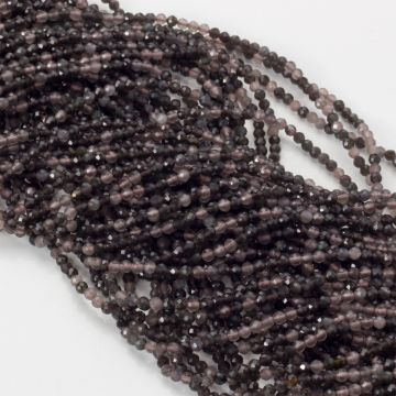 Kwarc dymny kulki fasetowane 2mm