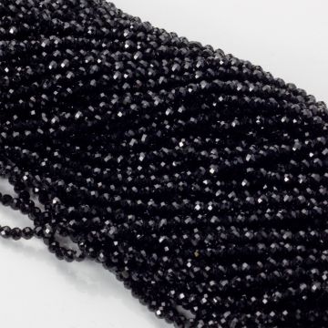 Czarny onyks kulki fasetowane 3,5mm