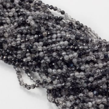 Kwarc z rutylem kulki fasetowane 3.5mm