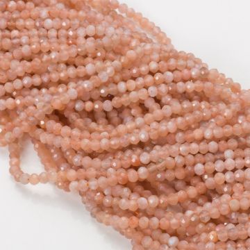 Kamień słoneczny oponka fasetowana 3x4mm