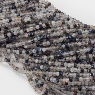 Kwarc z rutylem oponka fasetowana 3x4mm