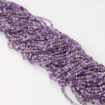 Ametyst kulki fasetowane 3mm Ametyst kulki fasetowane 3mm