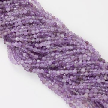 Ametyst kulki fasetowane 4mm Ametyst kulki fasetowane 4mm