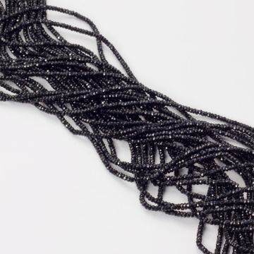 Czarny spinel oponka fasetowana 2x1,5mm