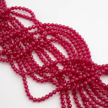 Rubin naturalny kulka fasetowana 4mm