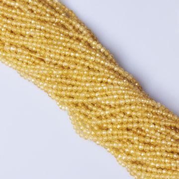 Cyrkonia cytrynowa kula fasetowana 3mm