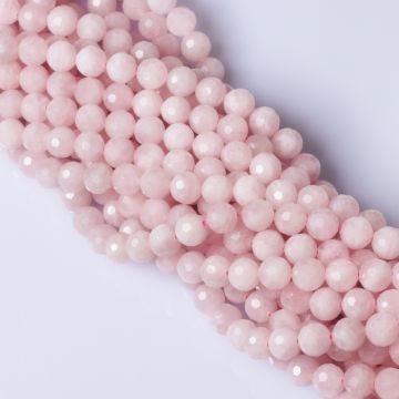 Kwarc różowy kulka fasetowana 8.2mm