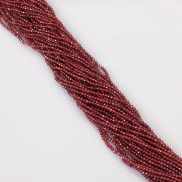 Granat kulka fasetowana 2mm