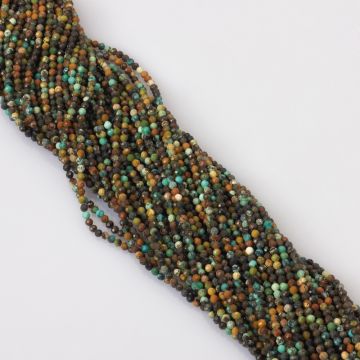 Turkus afrykański kulka fasetowana 2mm