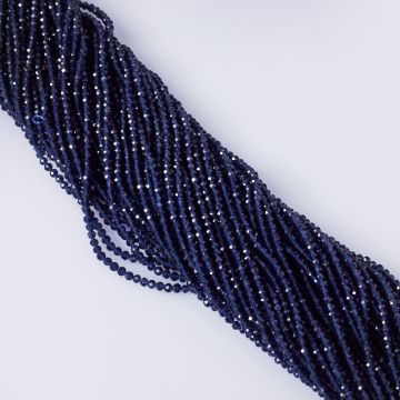 Szafir syntetyczny kulka fasetowana 2,5mm - na sznury