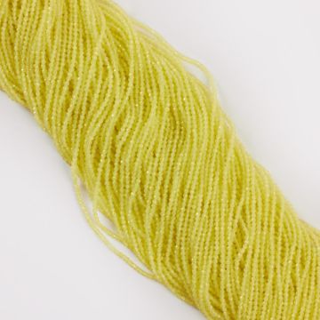 Kocie oko kulka fasetowana cytrynowa 1,9-2mm