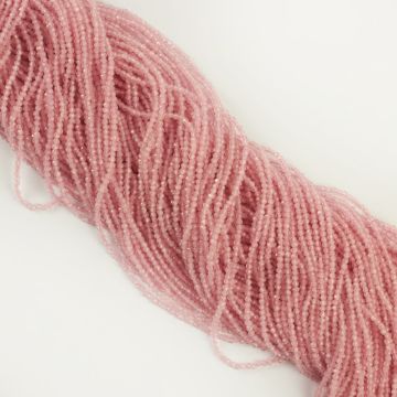 Kocie oko kulka fasetowana różowa 1,8-2mm Kocie oko kulka fasetowana różowa 1,8-2mm