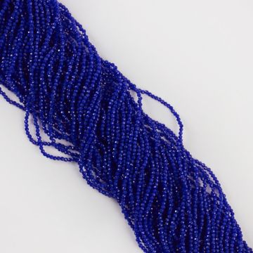 Kocie oko kulka fasetowana granatowa 2mm