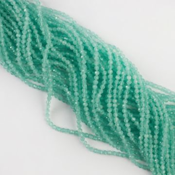 Kocie oko kulka fasetowana turkusowa 3-3,2mm