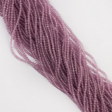 Kocie oko kulka fasetowana fioletowa 2,8-3mm - na sznury Kocie oko kulka fasetowana fioletowa 2,8-3mm - na sznury