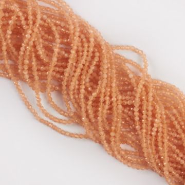 Kocie oko kulka fasetowana beżowa 2.7-3mm