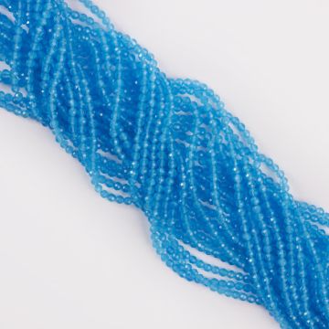 Kocie oko kulka fasetowana błękitna 3mm