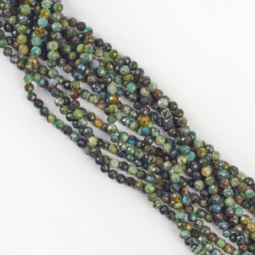 Chryzokola kulka fasetowana 4mm