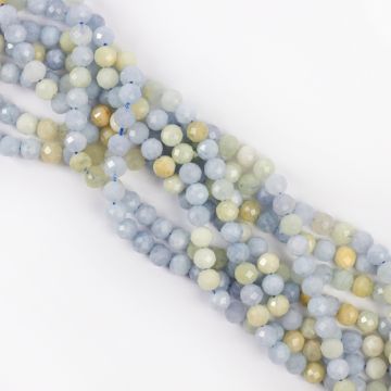 Akwamaryn kulka fasetowana 6mm